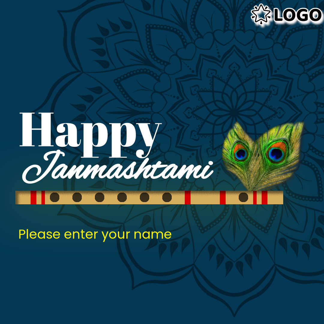 May Lord Krishna Always Shower His Blessings On You - Happy Janmashtami Logo  Png Transparent PNG - 413x300 - Free Download on NicePNG